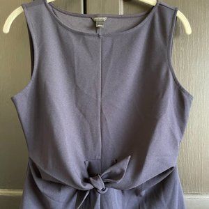 Ann Taylor Navy Front Tie Sleeveless Top - Size S